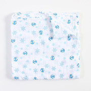 Swaddle Baby 雙層多用途紗布/包巾/浴巾-藍色（2條裝）