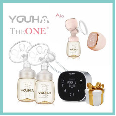 Youha優合 The ONE 電動奶泵套裝+Aio 無線奶泵及哺乳按摩器套裝