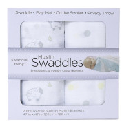 Swaddle Baby 雙層多用途紗布/包巾/浴巾-小綿羊（2條裝）