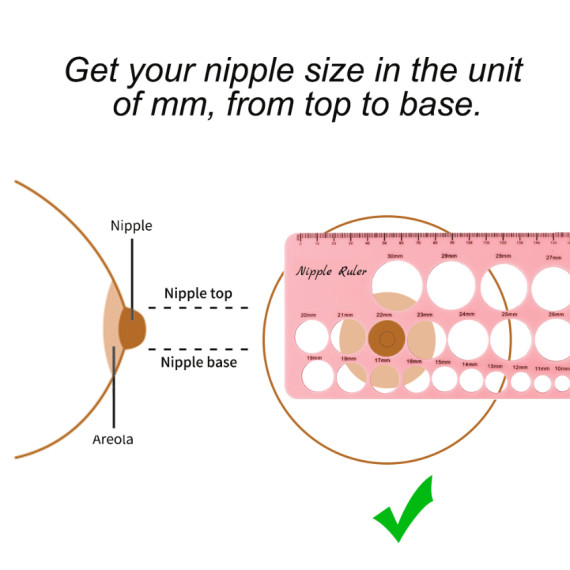 Youha優合 矽膠乳頭尺 （量度喇叭尺寸）